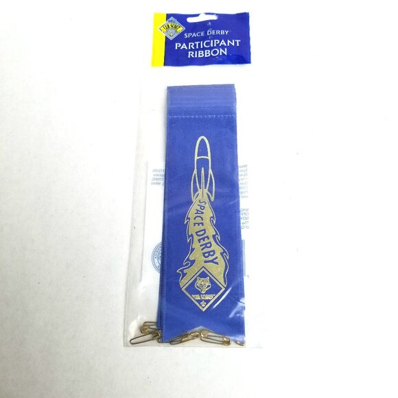 Boy Scouts Space Derby Participant Ribbon Blue NOS Sealed 10 Pack Cub Scout BSA - Picture 1 of 3